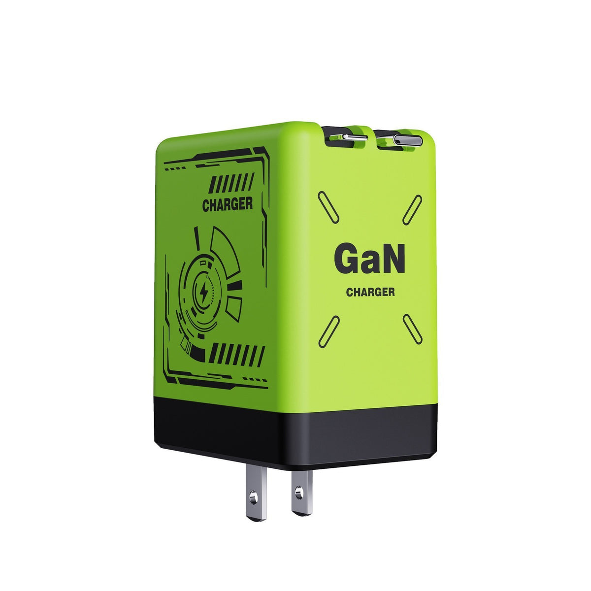 W&O 120W 2 in 1 GaN Wall Charger Retractable Type C Fast Charging Cable
