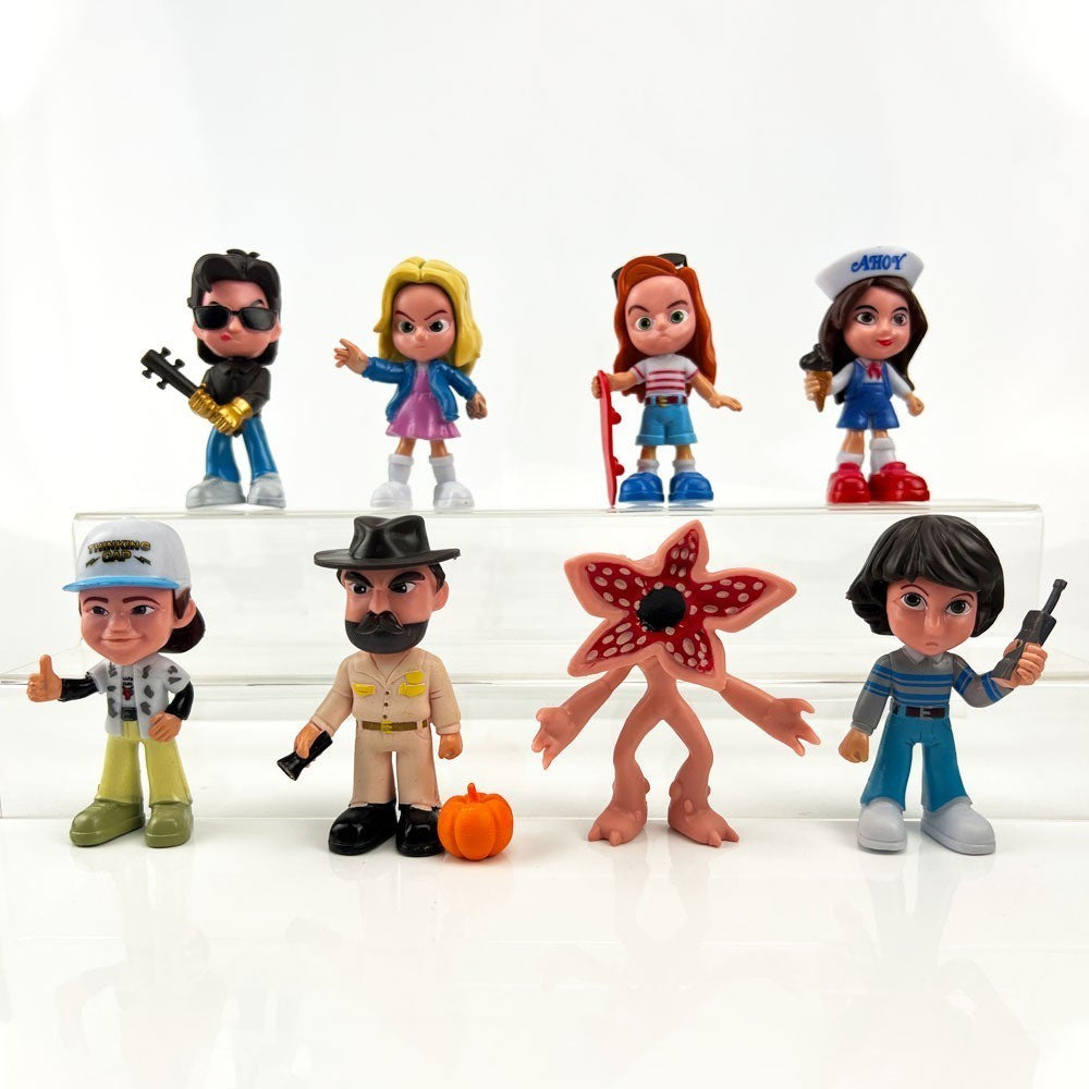 8pcs Stranger Things PVC Figure with Base Fans Kids Collect Action Figures Gift