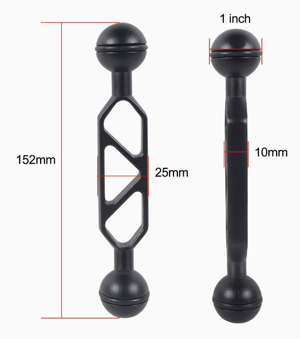4Pcs Underwater Camera Scuba Diving Light 6" Dual Ball Joint Arm Clamp Mount