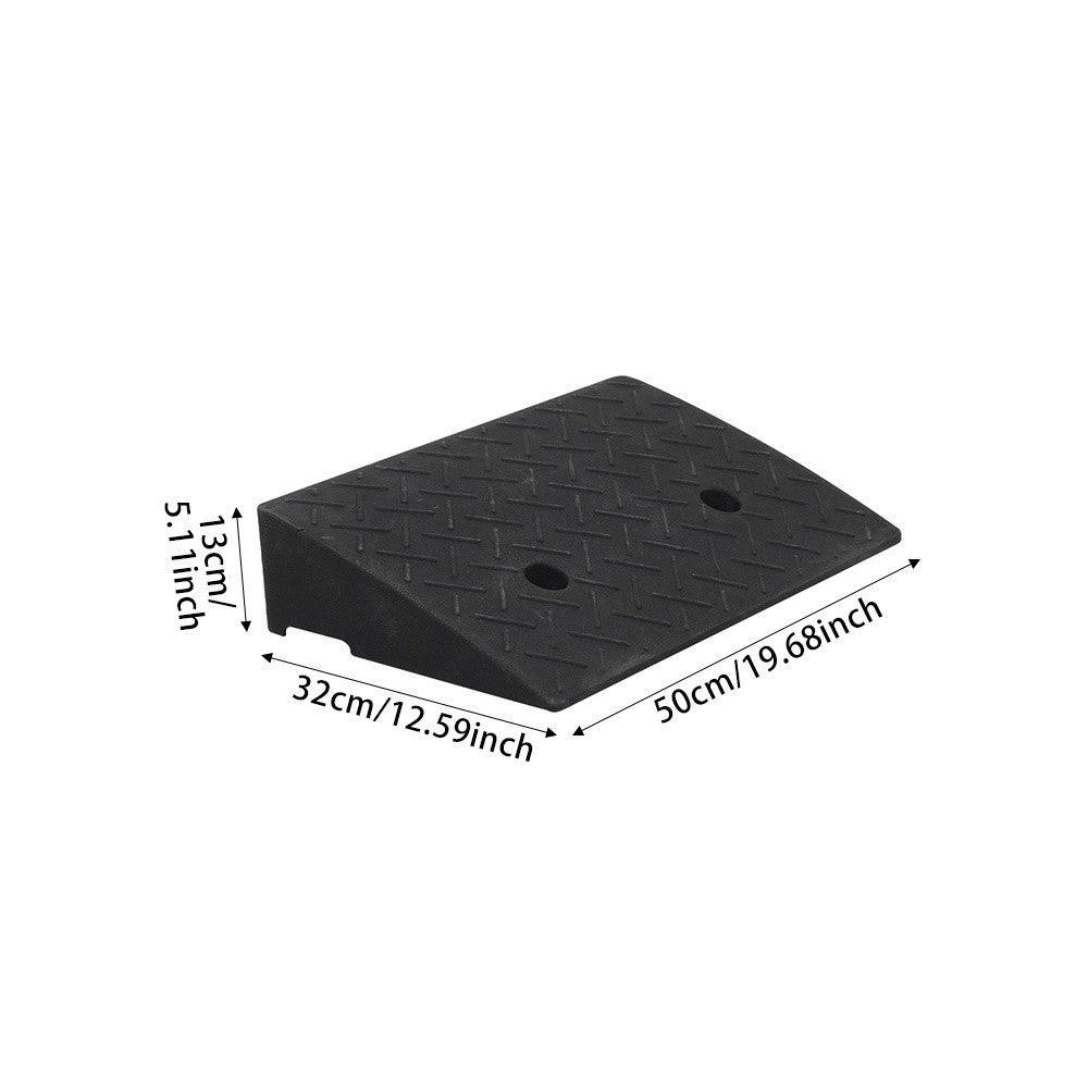2PCS Robust Curb Ramps for Wheelchairs & Motorcycles - Anti-Slip Design