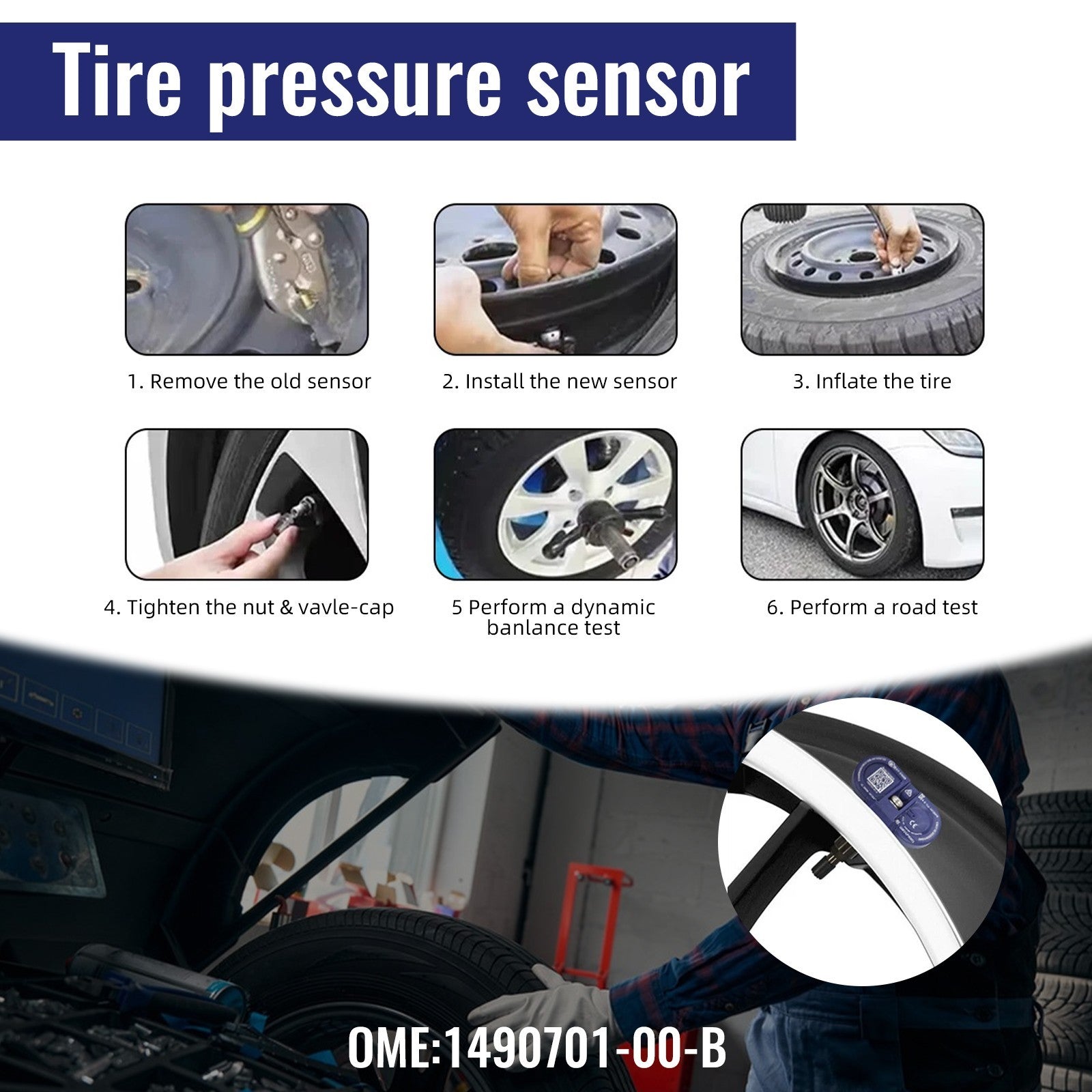 4Pcs Bluetooth TPMS Tire Pressure Sensor 1490701-01-C For Tesla Model 3 S X Y