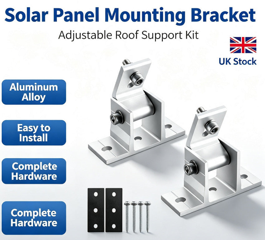 Solar Panel Mounting Bracket Adjustable Angle Tilt Mount Fixing Wall Roof UK
