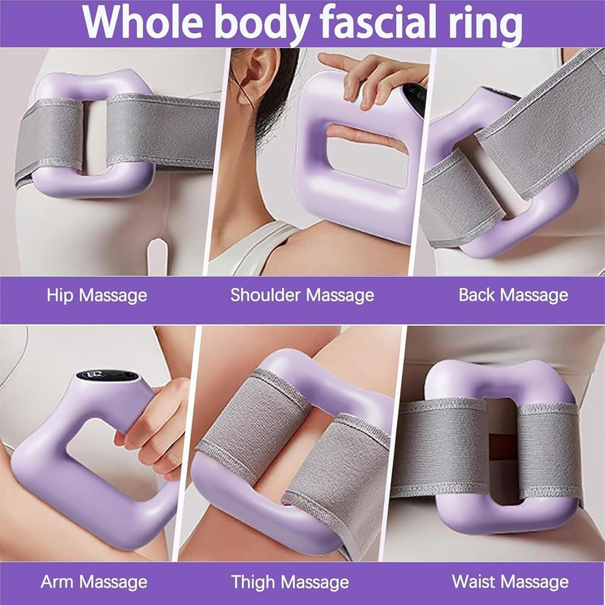 Fast Fat Burning Yoga Ring Massager,Portable Full-Body Electric Fascia Ring