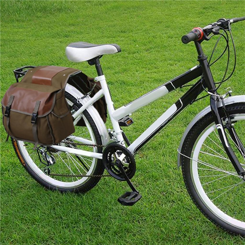 Bike Double Pannier Bags 30-40L Capacity Rear Seat Saddle Bag for Bicycle