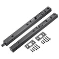 Flush Bolt 10-inch Stainless Steel Door Guard Lever Action Latch Lock 2Pcs Black