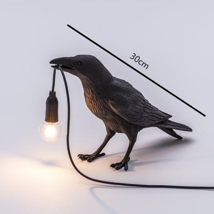 2pcs Raven Crow desk Lamp Resin Bird Light Gothic Bedside Lamp Home Decor LED