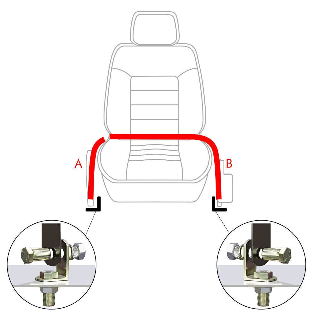 2X Adjustable Seat Belt Car Truck Lap Belt Universal 2 Point Seat Belt Travel