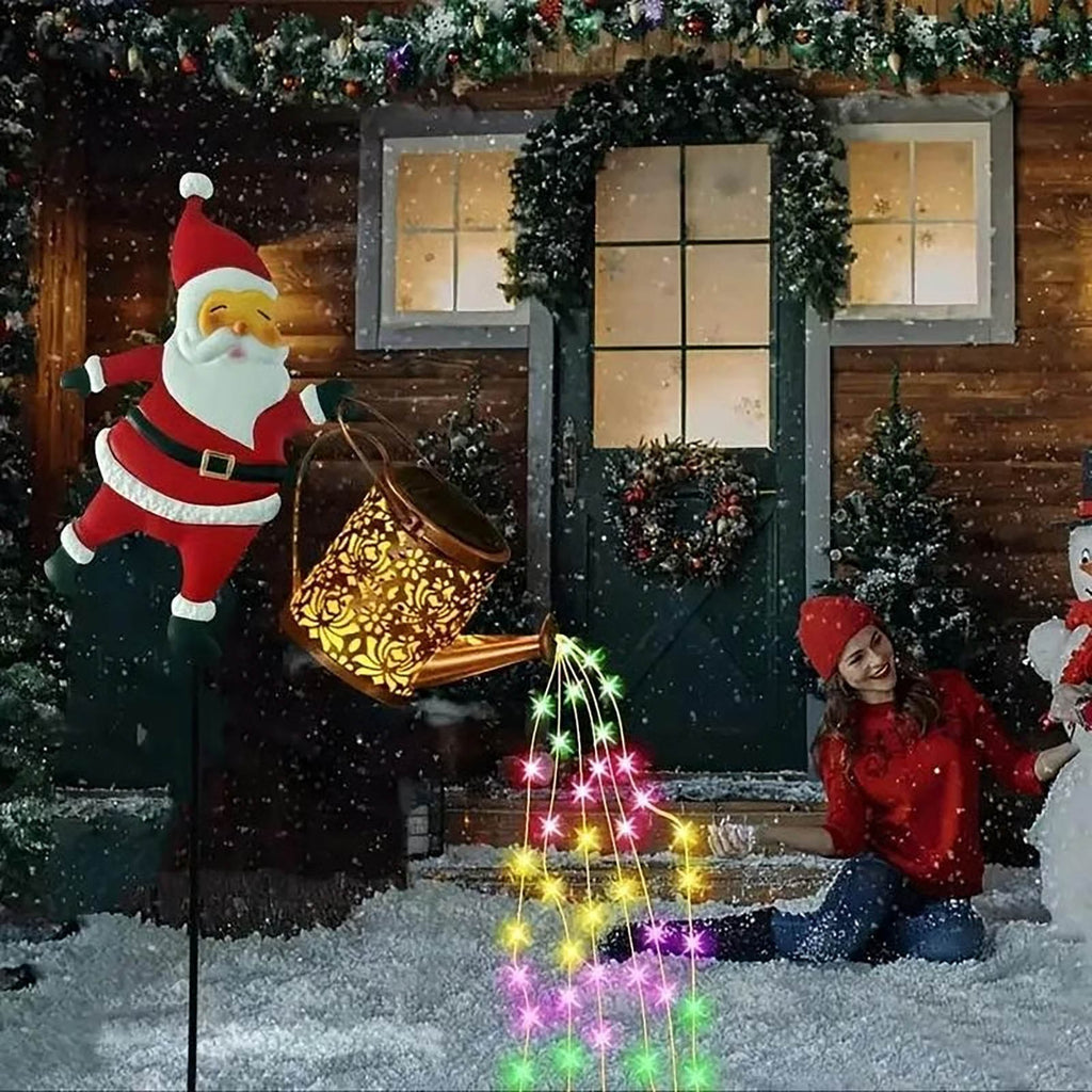 Christmas Solar Kettle Lights Garden Lawn Decorative Lights, Santa Claus Lantern