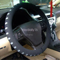 Eva Foam Sport Type Soft Car Steering Wheel Cover Cap Anti-slip 38CM Black-Grey