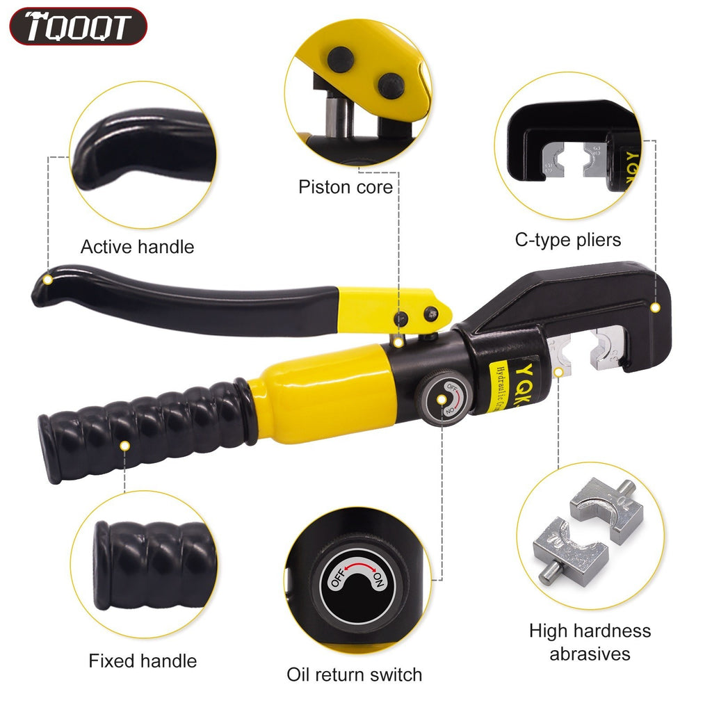 8 Dies Hydraulic Crimper Set Crimping Tool Wire Battery Cable Lug Terminal UK