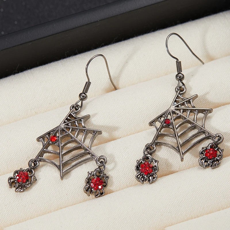 New Spider Earrings Halloween Exaggerated Dark Style Personality Funny Earrings