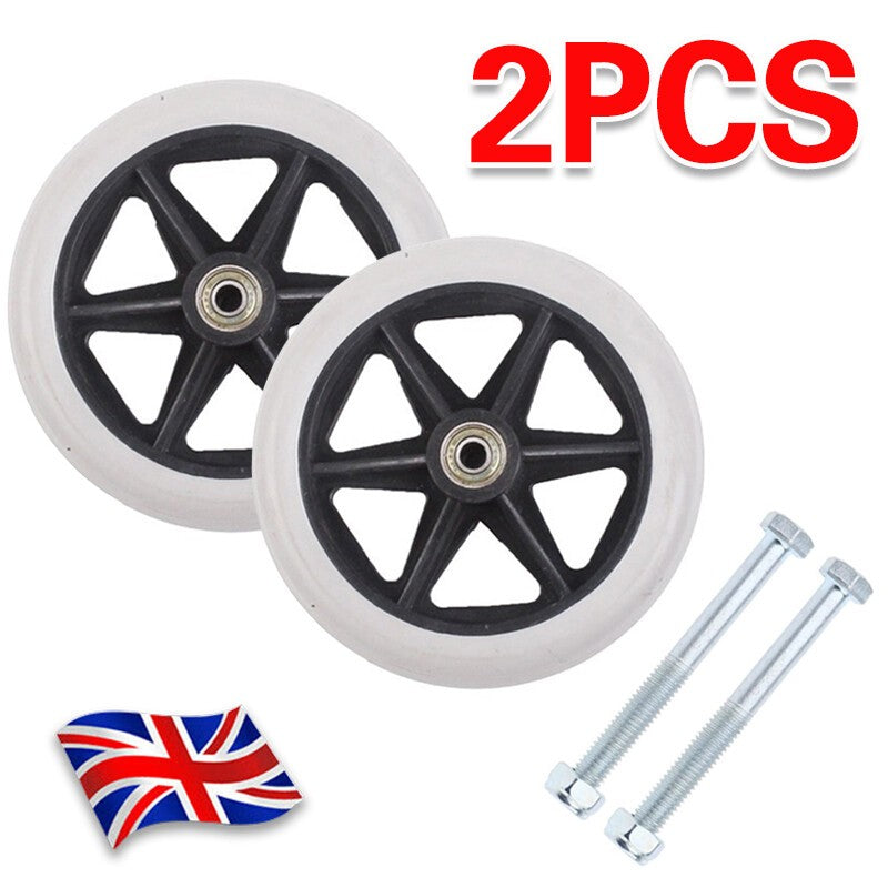 17CM Heavy Duty Wheelchair Replacement-Front Wheel Solid Tire Wheel 2PCS UK