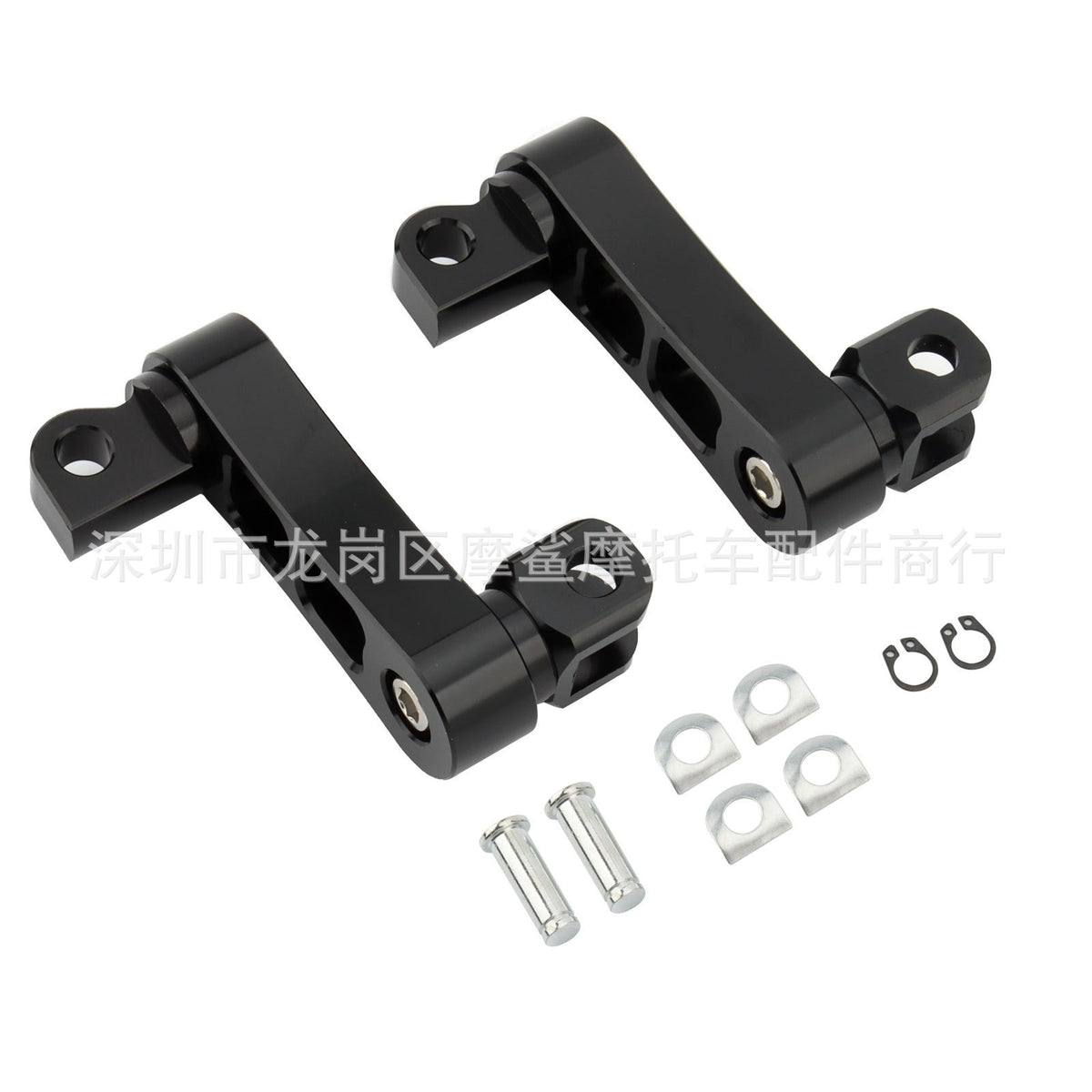 Motorcycle Passenger Footpegs Extensions Adjustable Foot Peg Clamp Support