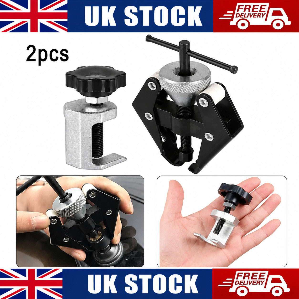 2Pcs Car Wiper Arm Puller Bearing Remover Windscreen Blade Removal Tool Set New