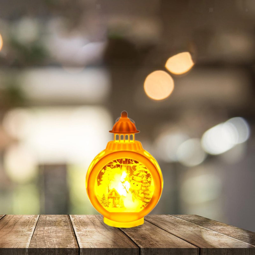 Christmas Decorative Candle Lantern Bedside Lamp Tabletop Family Candle Lantern