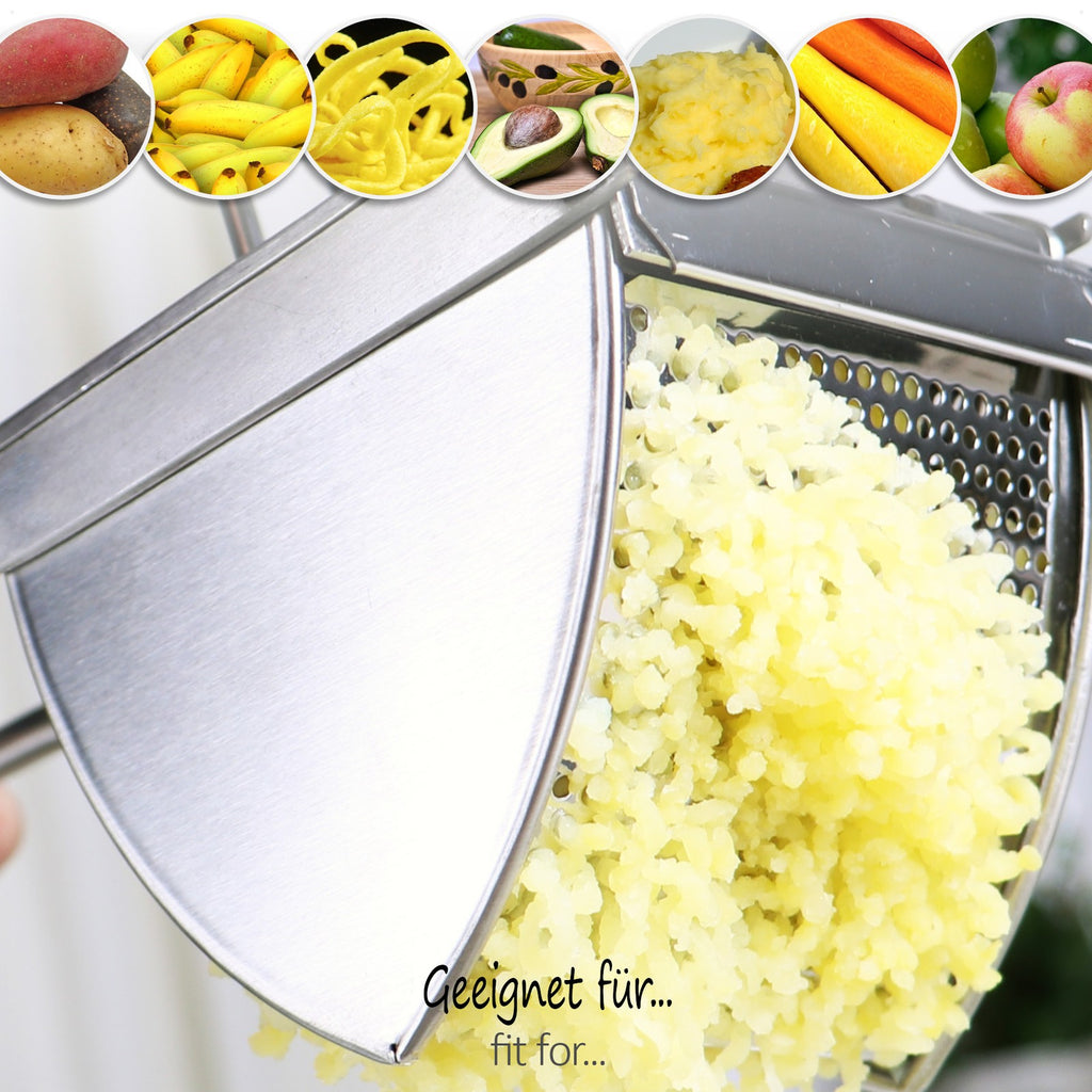 Heavy Duty Manual Potato Ricer Stainless Steel Masher Press Folding Kitchen Tool