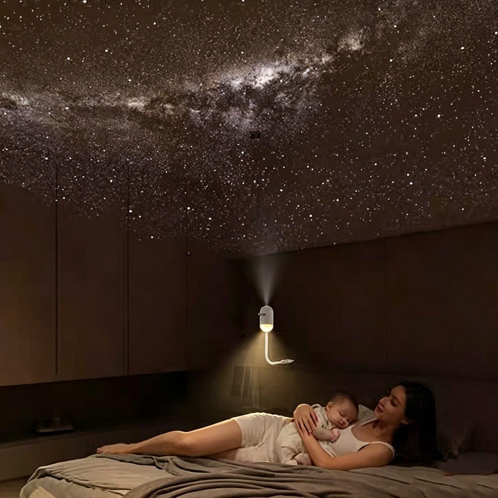 HD Smart Dynamic 5D Holographic Night Light Projector, Plug and Play Projector*/