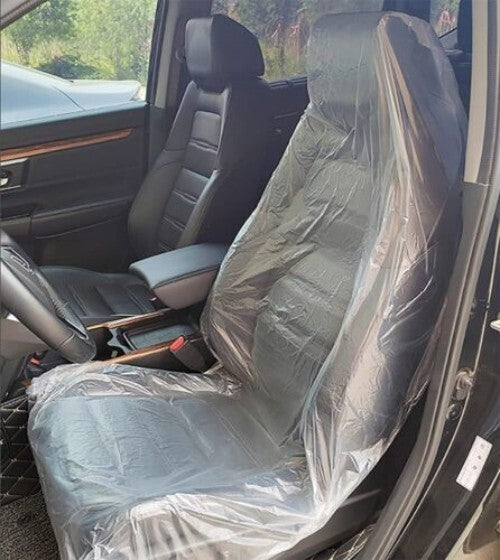 100x Disposable Plastic Car Seat Covers for Mechanics Garage Use Keep Cars Clean