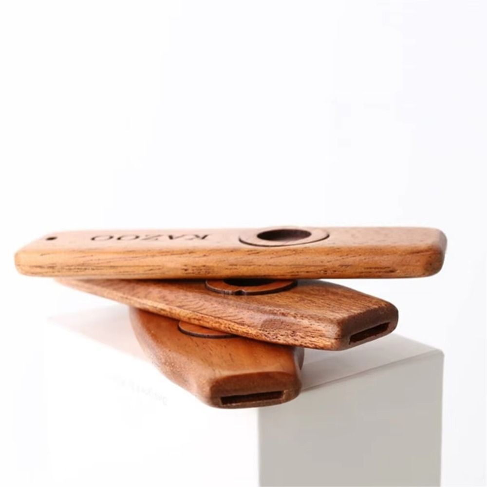 Wooden Kazoo With Lanyards Professional Lightweight Portable Kazoo Music Gift