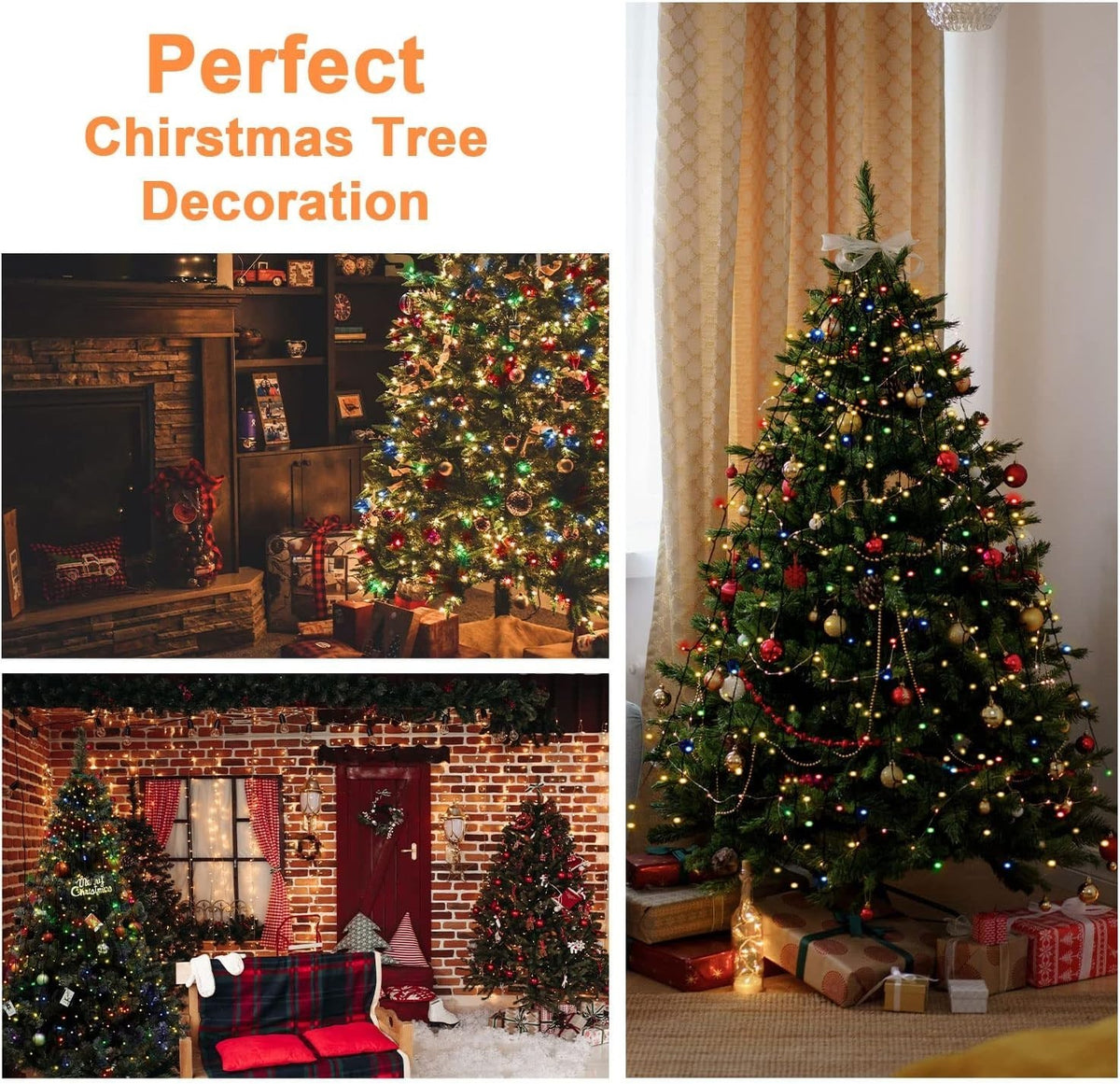 Christmas Lights for Tree Top 200 LEDs Christmas Tree Lights with Remote