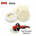 Buffing Pads Lambs Wool Pad Polisher Pad Polishing Polishing Polisher 6Pcs
