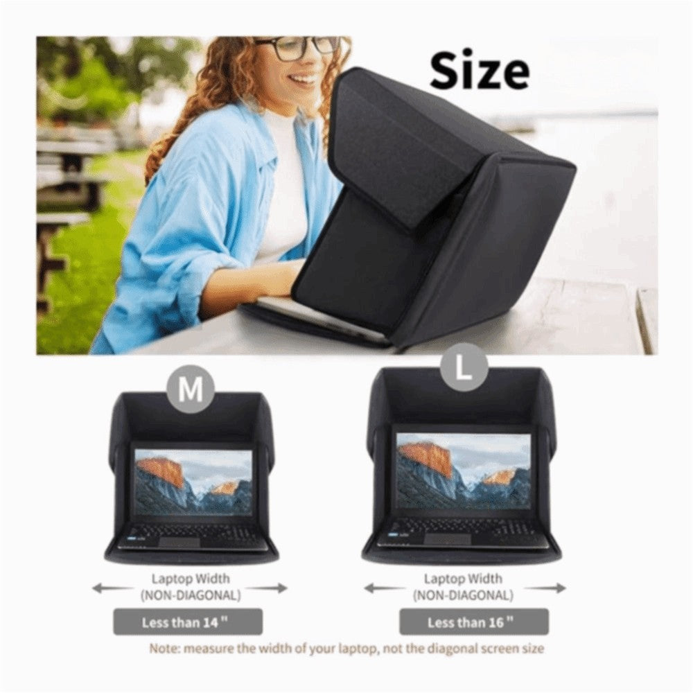 12-16inch Laptop Sun Shade Foldable Privacy Shield Cover  Working Outside