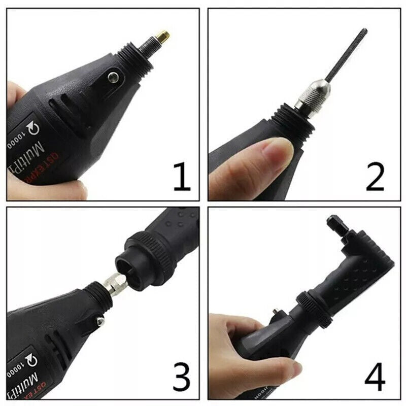 Electric Grinder Kit 90 Right Angle Converter Attachment For Dremel Rotary Tool