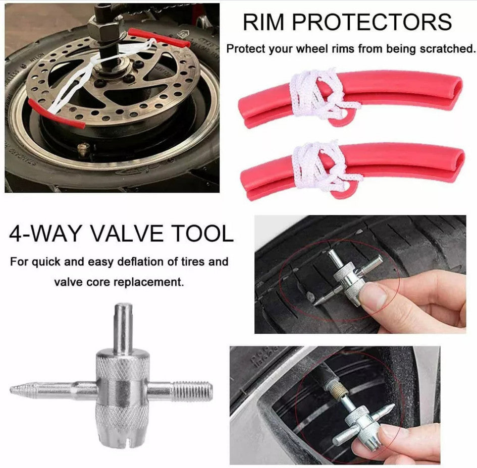 24Pcs Heavy Duty Tire Levers Set Car Bike Moto Tool Kit