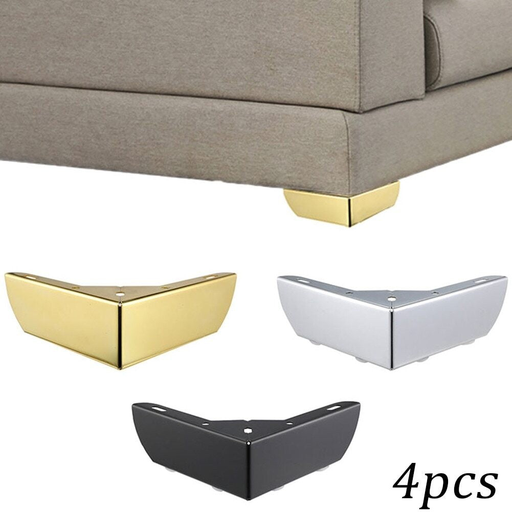 4PCS 2.4Inch Modern Furniture Sofa Metal Short Legs DIY Replacement Parts