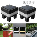 2X LED Solar Post Column Light Fence Solar Lamp Caps Outdoor Garden Light
