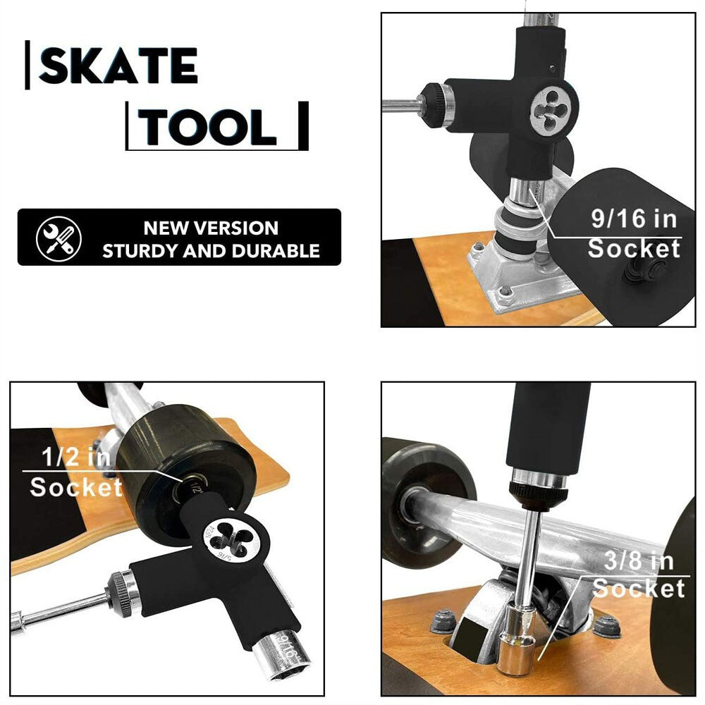 Roller Skate Wrench T-shape Skate Tool Skateboards Wrench Skateboard Repair Tool