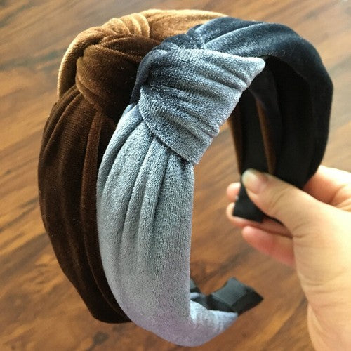 Women's Headband Twist Hairband Bow Knot Cross Tie Velvet Headwrap Hair Band New