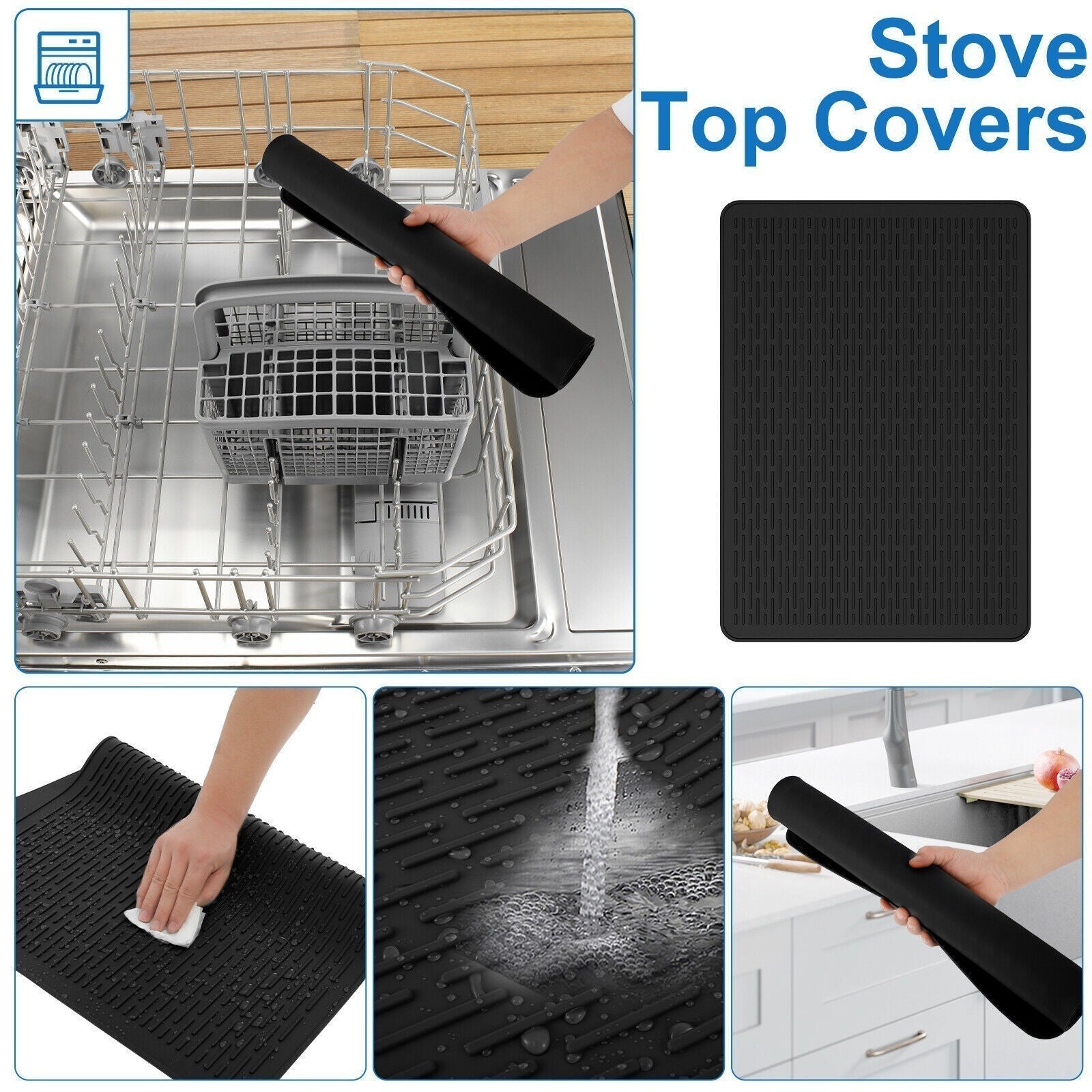 70x50cm Heat Resistant Stove Cover Electric Induction Hob Protector Mat UK