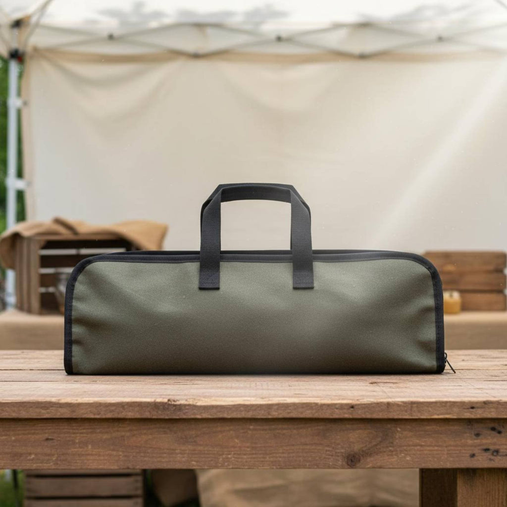 Chef Bag Heavy-Duty Waxed Canvas Roll Lightweight for Outdoor, Chefs