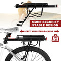 50KG Max Steel Rear Bicycle Pannier Rack Carrier Bag Luggage Cycle Mountain Bike
