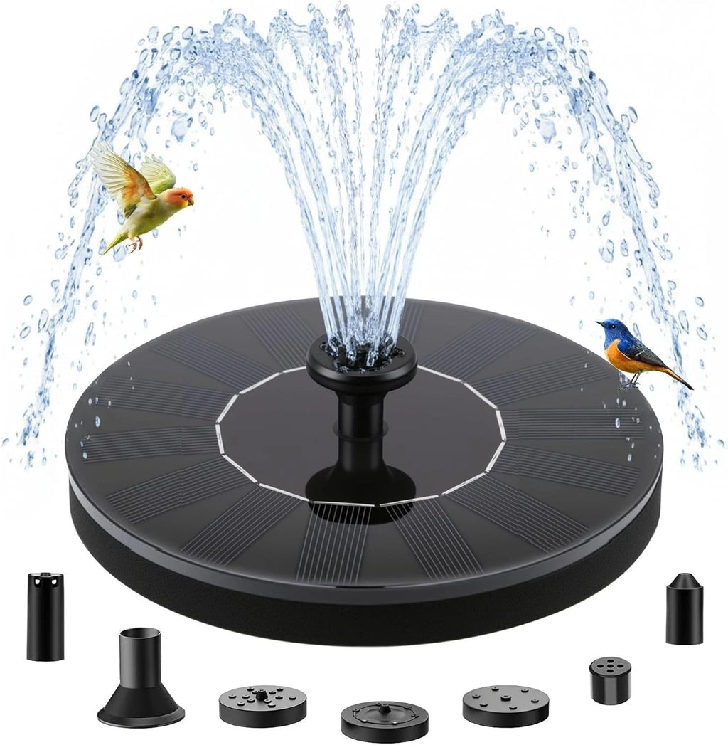 Floating Solar Fountain Pump Water Feature For Birdbath Garden Pool Pond Outdoor
