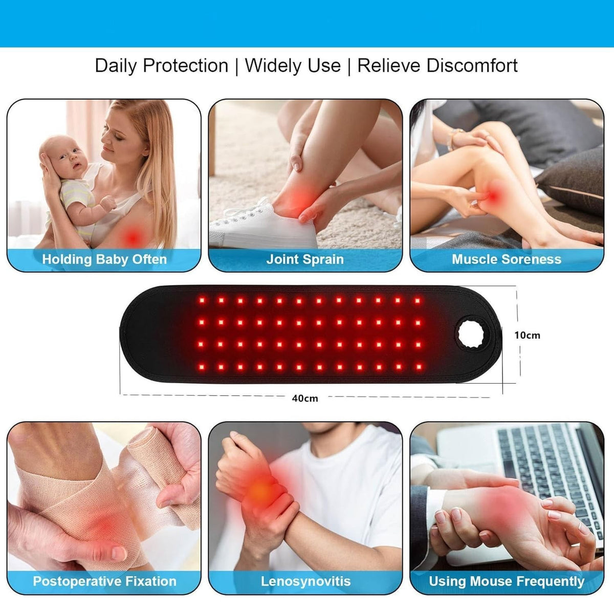Cordless Wrist Massager for Carpal Tunnel Relief, Hand Massager with Heat
