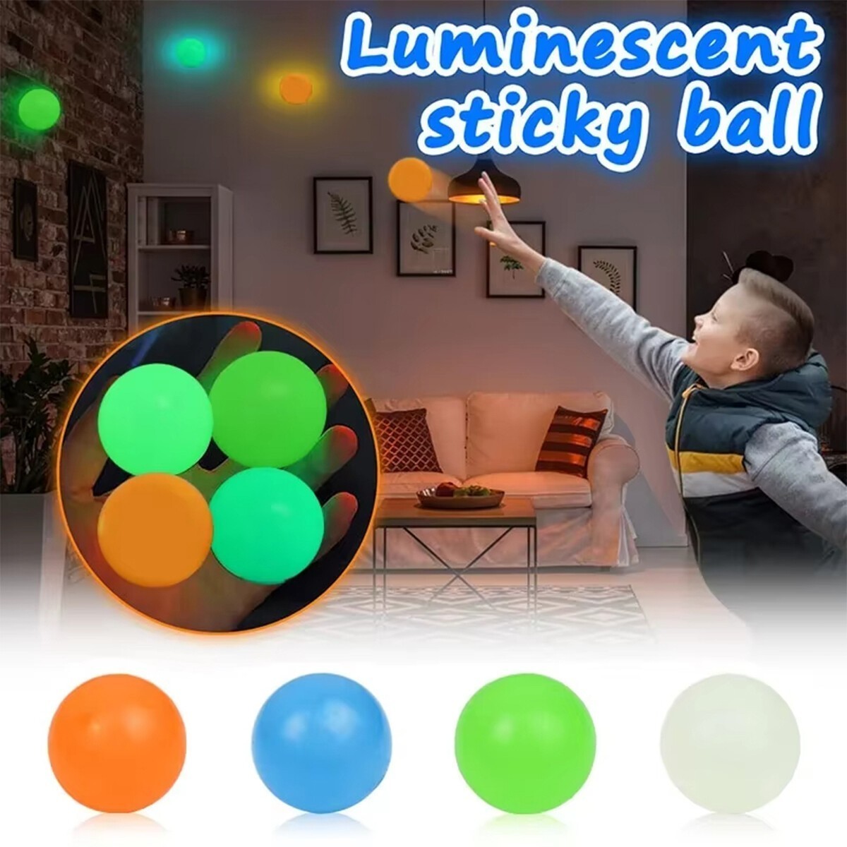 12PCS In The Night Ball That Stick Relax Balls Glorbs Ball Ceiling Ball Glow