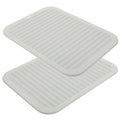 2 Pcs Heat Resistant Silicone Mat Kitchen Drying Dish for Counter