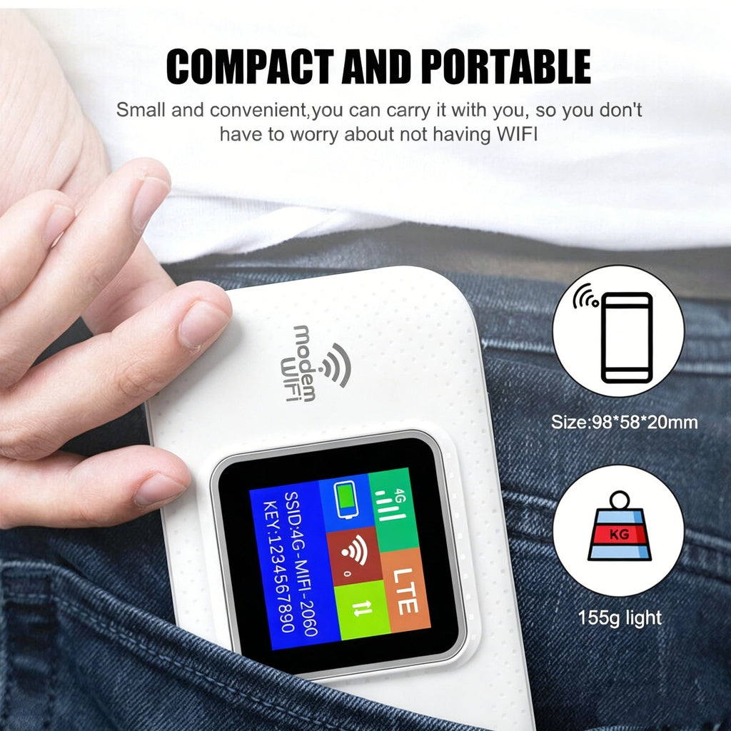 Portable Unlocked 5G LTE Wireless WiFi Router Mobile Broadband LCD MIFI Hotspots