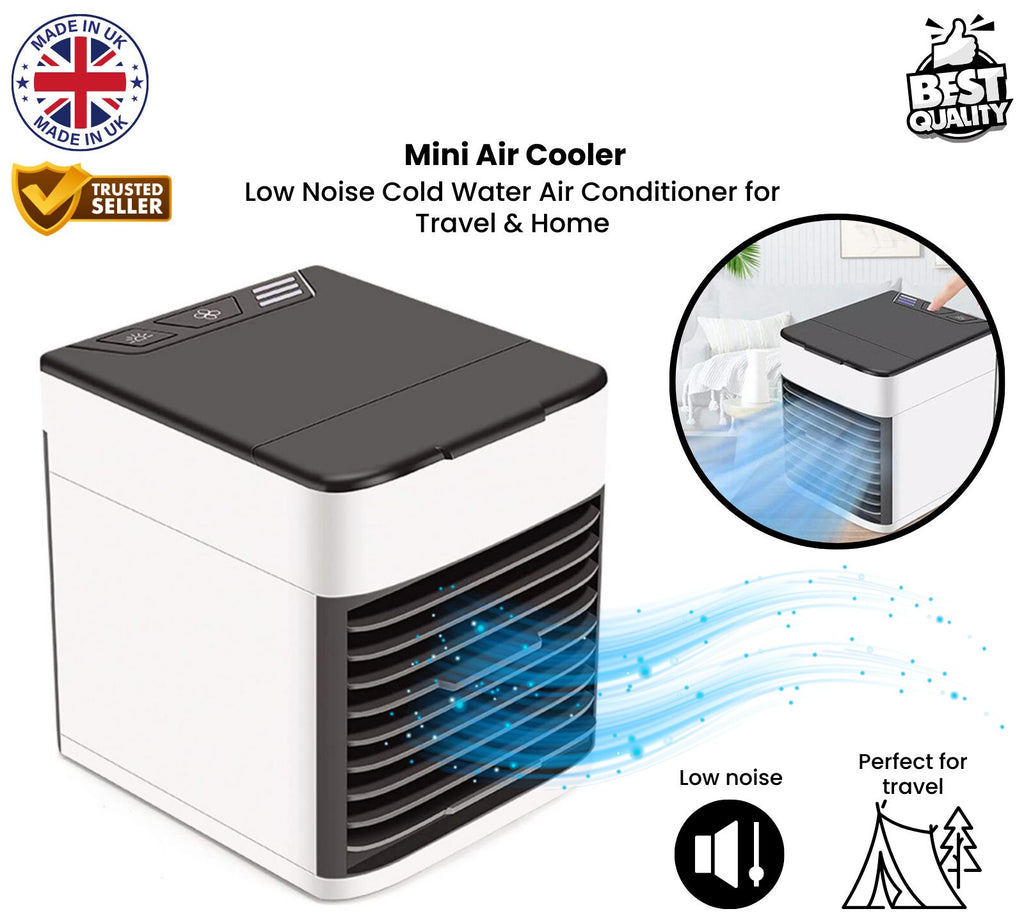 Portable Mini Air Cooler Water-Cooled Air Conditioning Unit Low Noise Fan UK