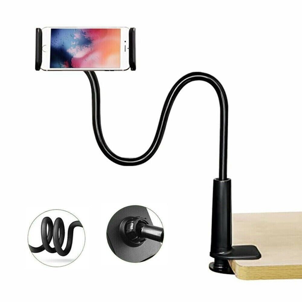 Long Lazy Arm Mount Mobile Phone Holder For Android iPhone Bed Desk Clamp UK