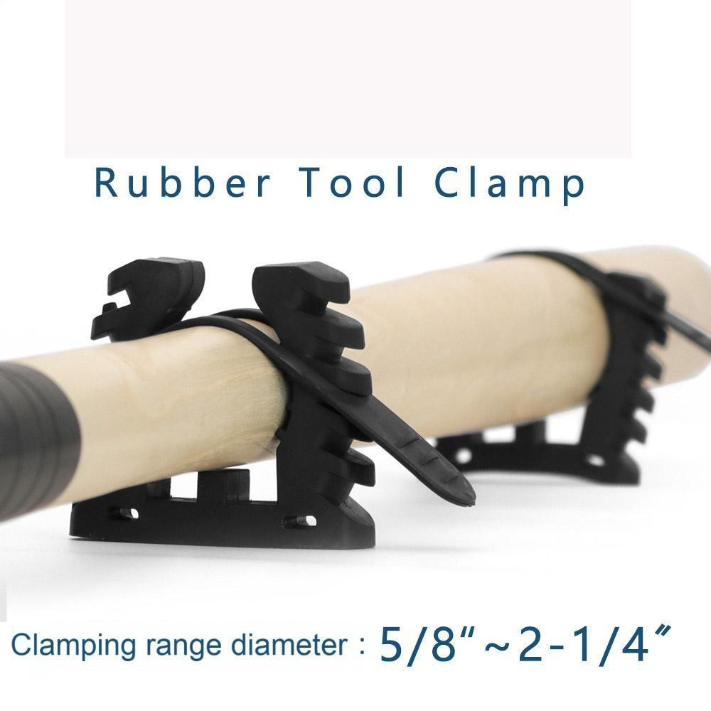 4Pcs 16mm-57mm Car Rubber Clamps Shovel Axe Holder Quick-Release Mount Brackets