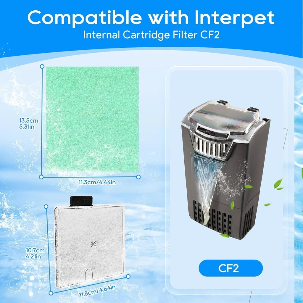 CF2 Filter Service Pack 3 Month 3+3 Cartridges Pads Aquarium Interpet Compatible