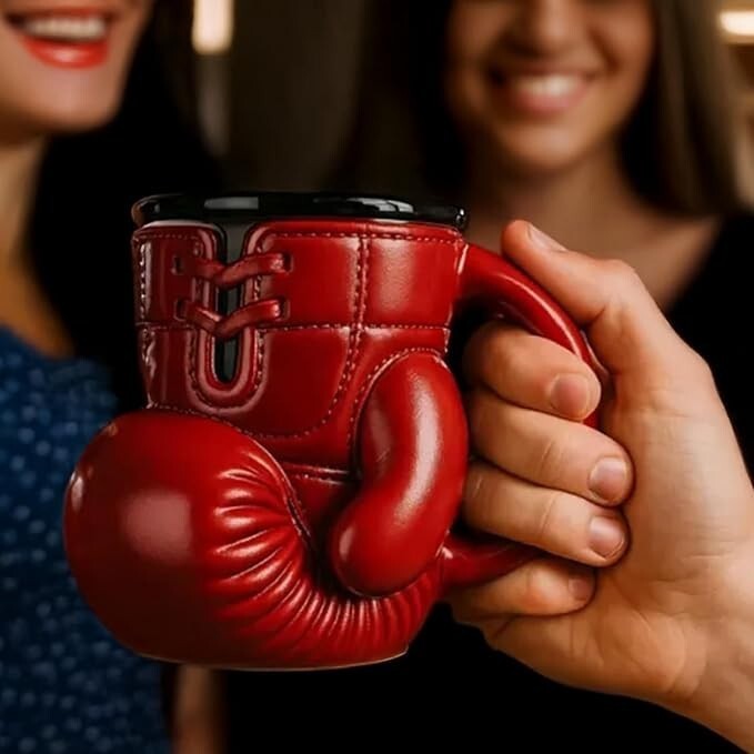12Oz Boxing Glove Mug, Novelty Shaped Boxing Mug,Sports Lovers Coffee Cup Gift