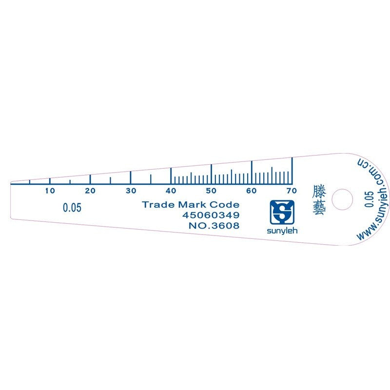 0.05-1mm Thickness Plastic Feeler Gauge Gap Filler Measuring Tool 13 in 1