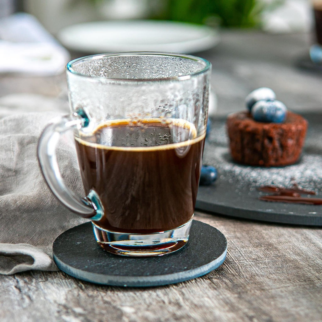 Linea Round Slate Coasters - 10cm - Pack of 12