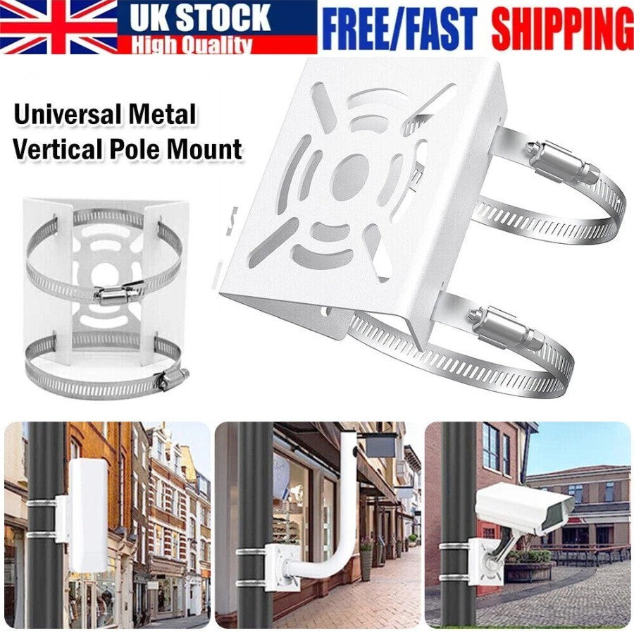 Universal Vertical Pole Mount Bracket Camera Adapter for CCTV Camera Security UK