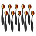 10Pcs Blending Brushes for Crafts, 4# Ink Blending Brushes Black (Brown Hair)