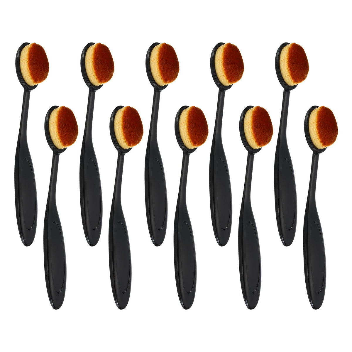 10Pcs Blending Brushes for Crafts, 4# Ink Blending Brushes Black (Brown Hair)